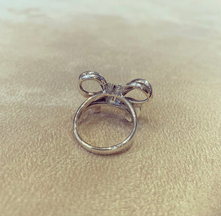 Bow ring in Silver Marcasite - The Hirst Collection
