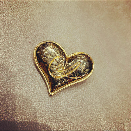 Christian Lacroix Gold Heart brooch - The Hirst Collection