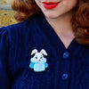 Erstwilder snuggly Buffy Bunny Brooch - The Hirst Collection