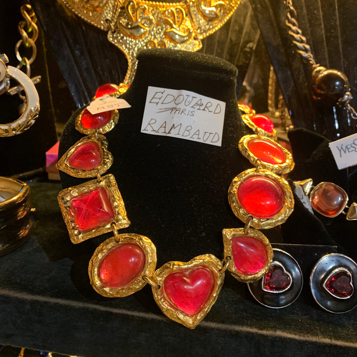 Edouard Rambaud Red heart necklace